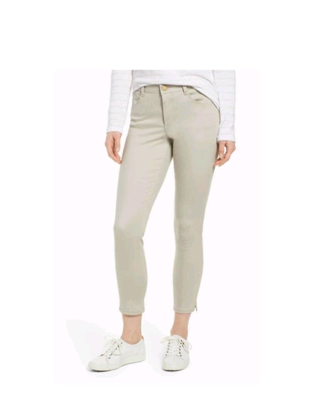 Wit & Wisdom Khaki Ankle Pants With Ab Solution Slimming Panels Size 6P